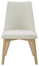 Safavieh Couture Sandralynn Linen Dining Chair Ivory / Natural