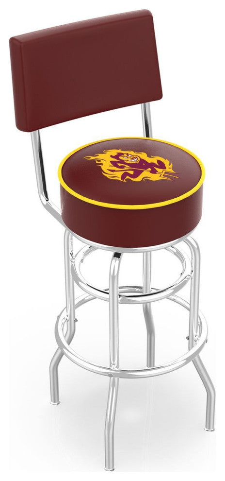 Holland L7C4 Arizona State Sparky 25" 2-Ring Counter Stool - Chrome