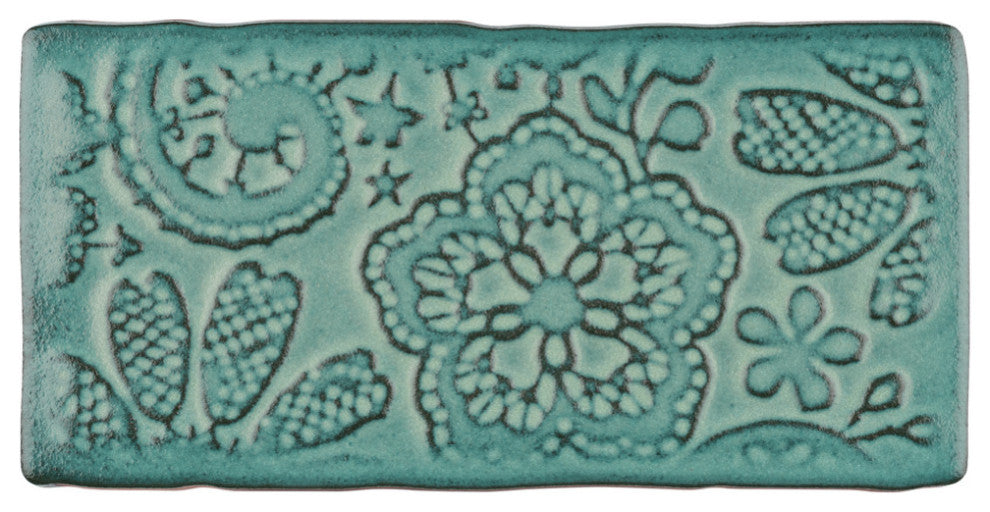 Antic Feelings Ceramic Subway Wall Tile, Lava Verde