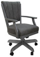 Classic Caster Swivel Dining Chair on Wheels, Solid Wood, Northwest Elk - Grey