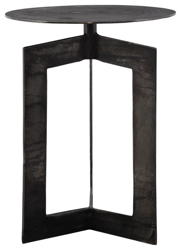 Uttermost Deltoid Gunmetal Accent Table