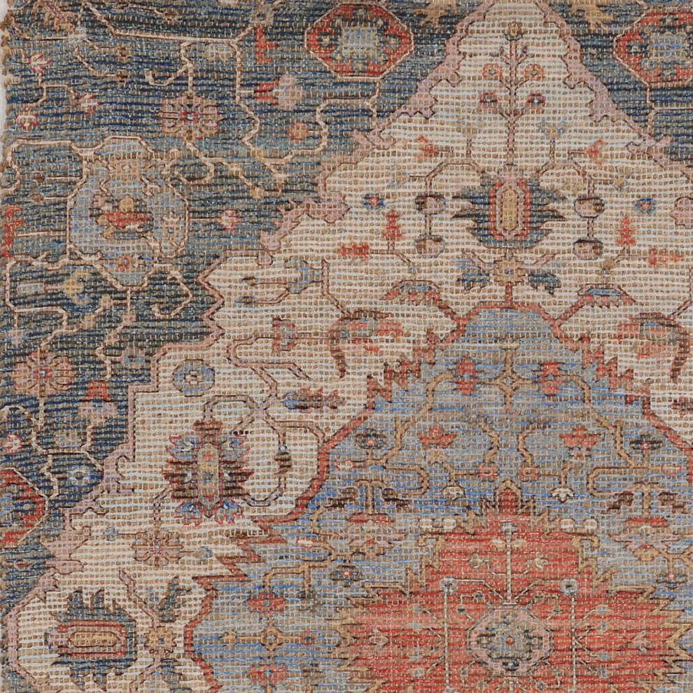 KAS Morris 2223 Blue/Red Gramercy Area Rug, 5'x7'