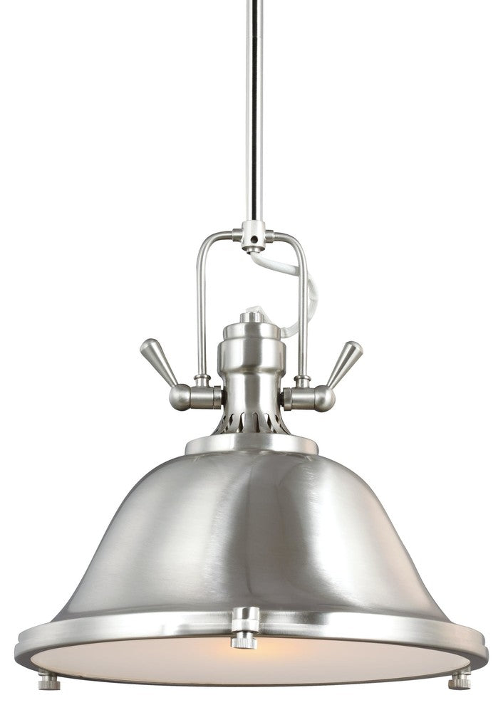 Generation Lighting Lighting 1-Light Pendant, Brushed Nickel