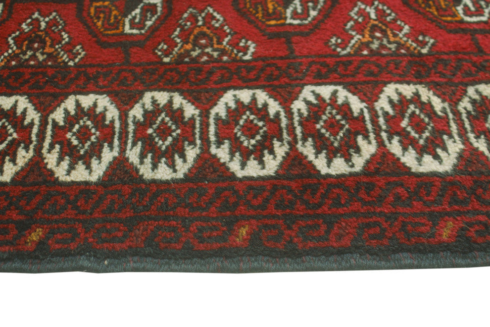 Vintage Distressed Amity Burgundy/Ivory Rug, 3'10x5'6