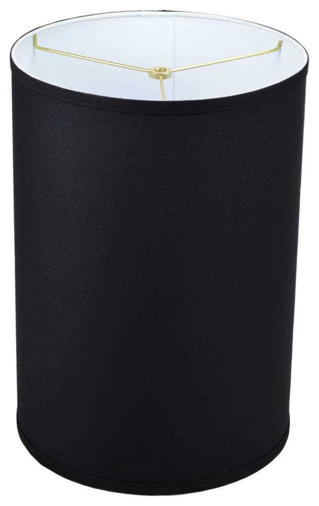 Fenchel Shades 12"x12"x17" Drum Lamp Shade, Linen Black