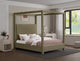 Eden Boucle Fabric Upholstered Bed, Olive, King