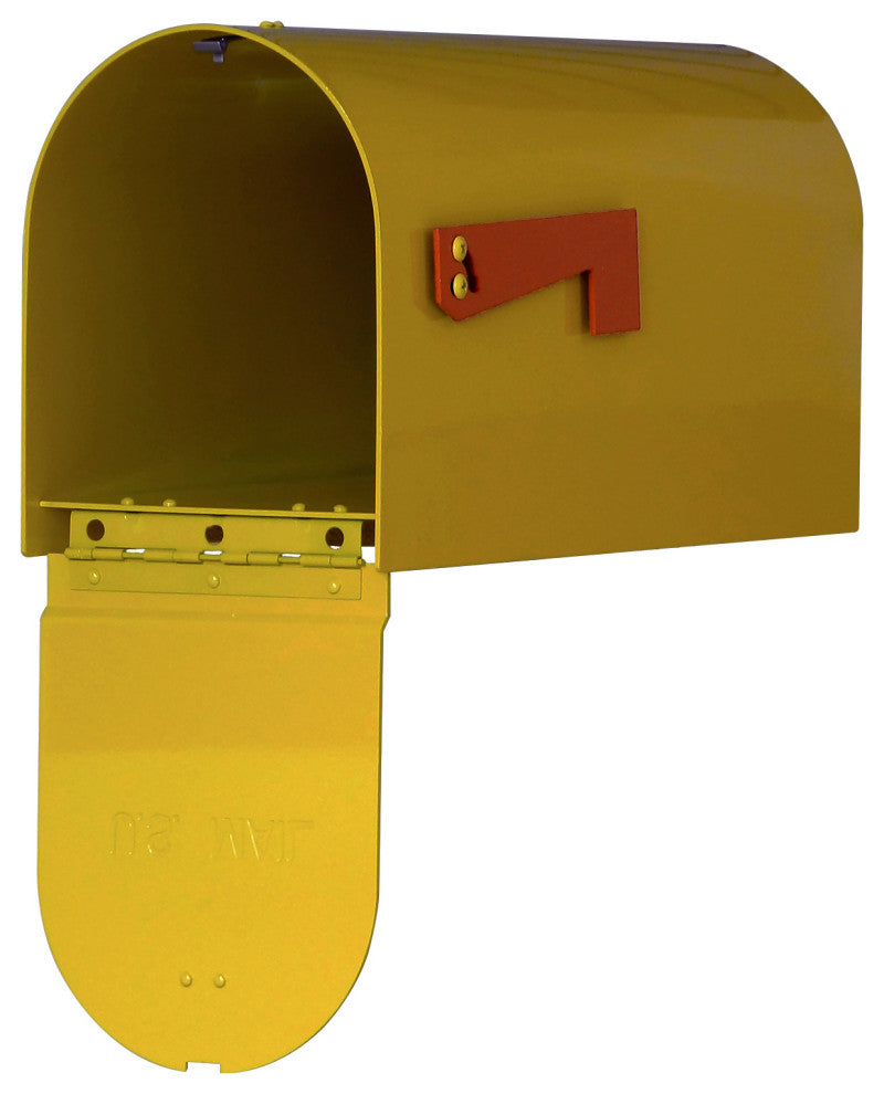 Mid Modern Rigby Curbside Mailbox, Yellow