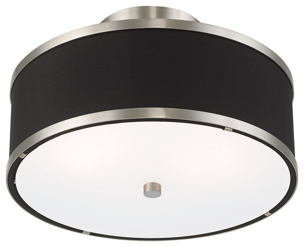 Livex Lighting Brushed Nickel 2-Light Ceiling Mount