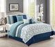 Lucas Embrodiery 7 Piece Comforter Set, Multiple Color, California-King