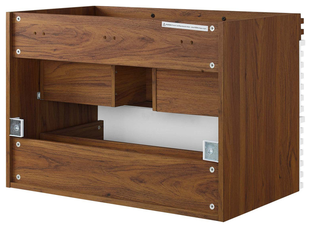 Render 30" Wall-Mount Bathroom Vanity, White Walnut