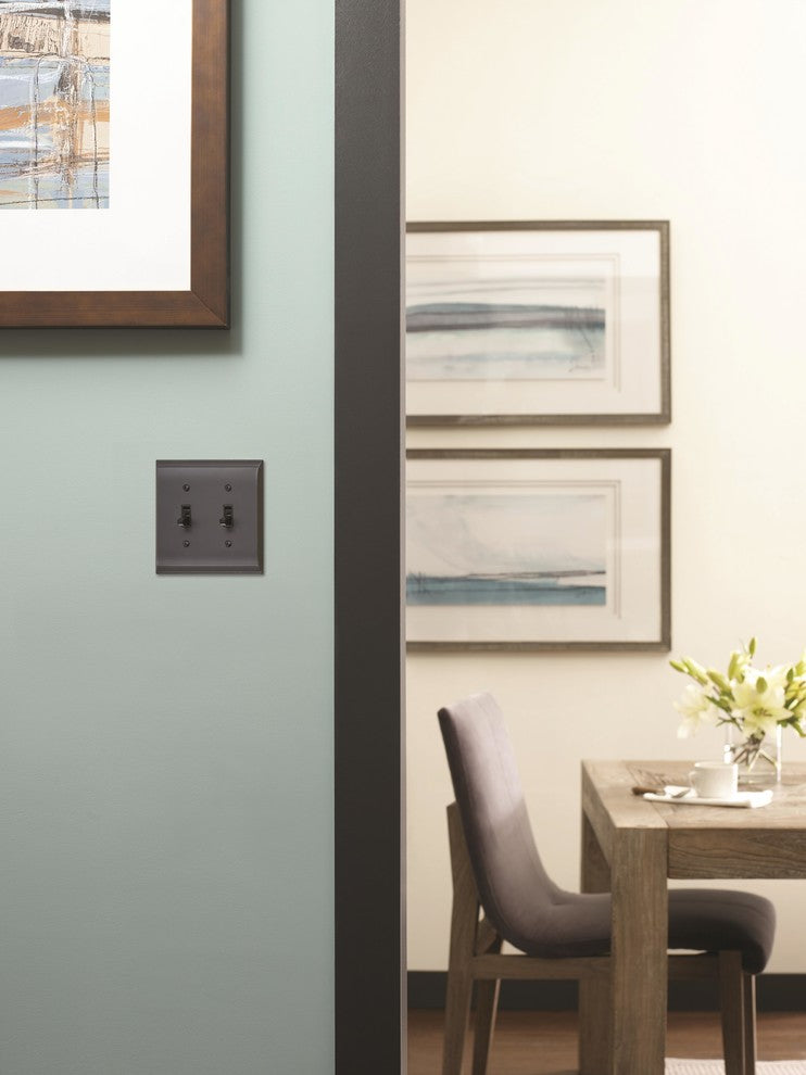 Amerock 2 Toggle Wall Plate, Black Bronze