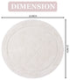 Waterford Absorbent Cotton and Machine washable Bath Rug 22" Round, Ivory