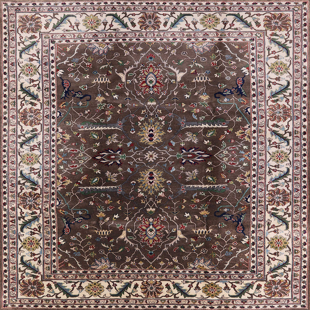 Ahgly Company Indoor Square Mid-Century Modern Area Rugs, 8' Square