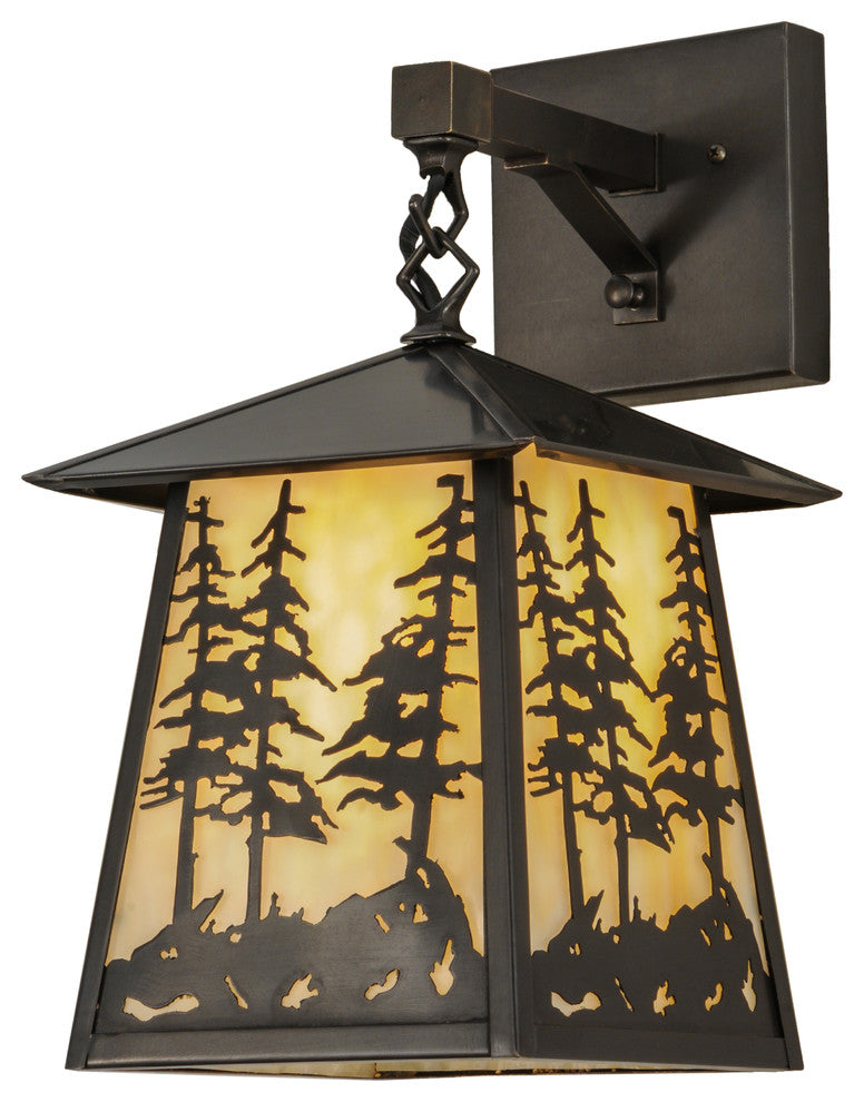 8W Stillwater Tall Pines Hanging Wall Sconce