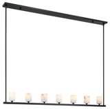 Crystorama Lighting Group ARA-10267-ST Aragon 7 Light 56"W LED - Matte Black