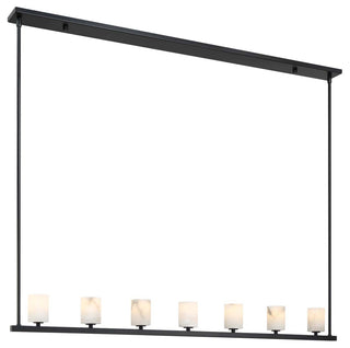 Crystorama Lighting Group ARA-10267-ST Aragon 7 Light 56"W LED - Matte Black