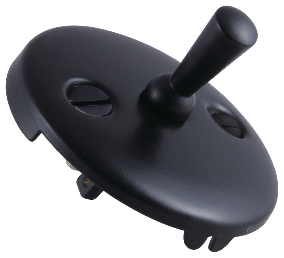 Kingston Brass Round Overflow Plate With Trip Lever, Matte Black