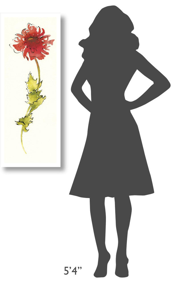"Peony Form Poppies II" Digital Paper Print by Shirley Novak, 15"x38"