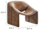 Vivi Vegan Leather Accent Chair - Brown