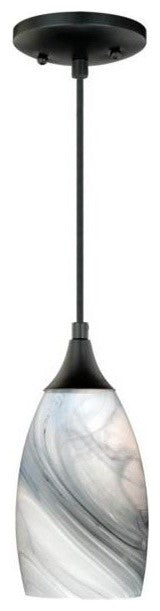 Vaxcel Milano Mini Pendant Marble Swirl Glass, Oil Rubbed Bronze