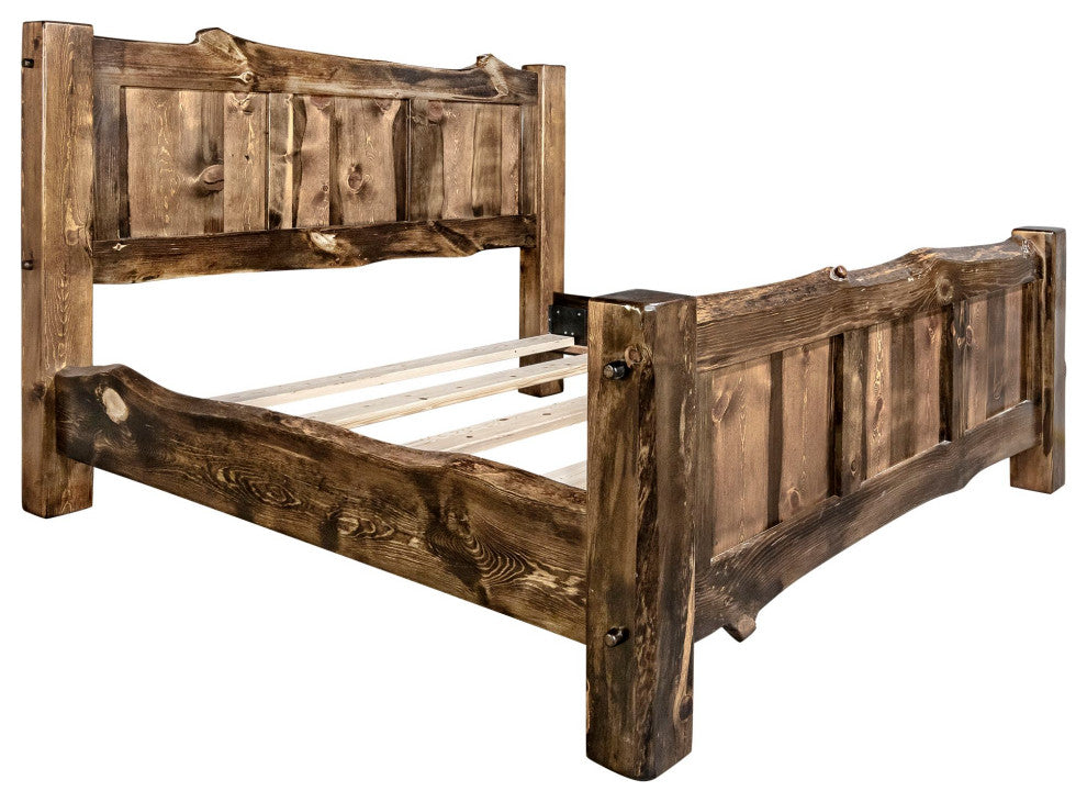 Big Sky Collection Live Edge Panel Bed, Queen, Provincial Stain