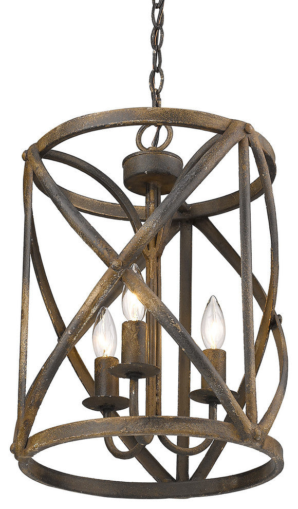 Alcott 3-Light Pendant, Antique Black Iron