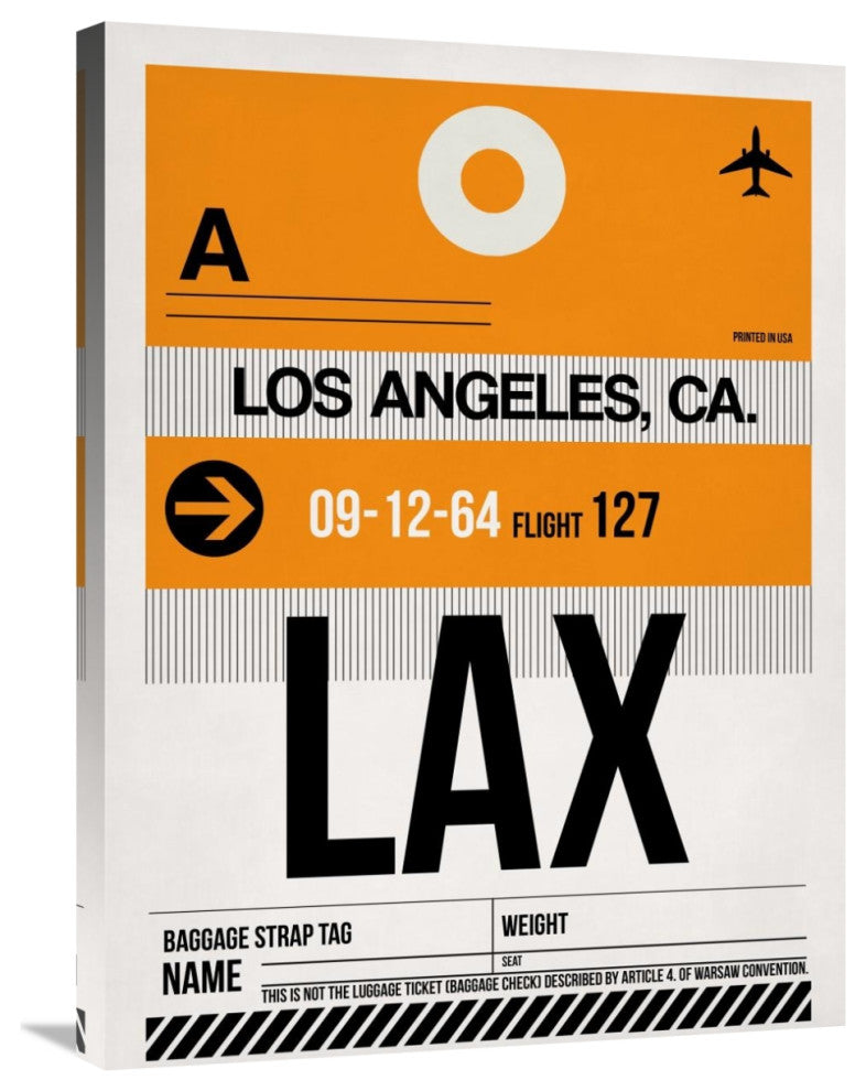 "LAX Los Angeles Luggage Tag 2" Fine Art Print