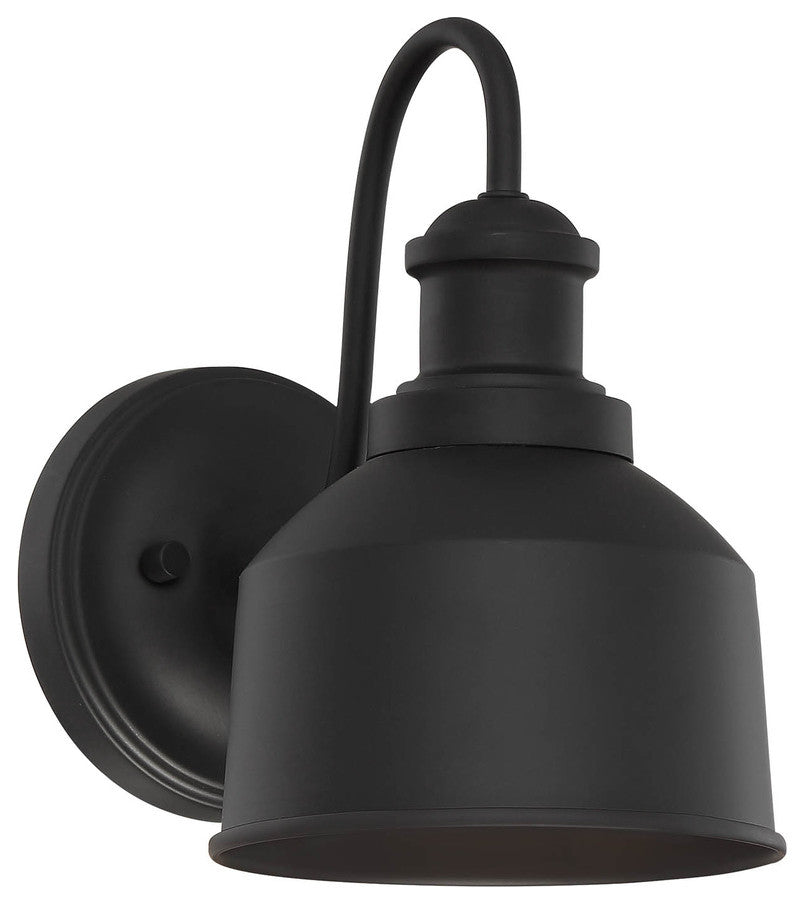 1-Light Outdoor Wall Lantern, Matte Black