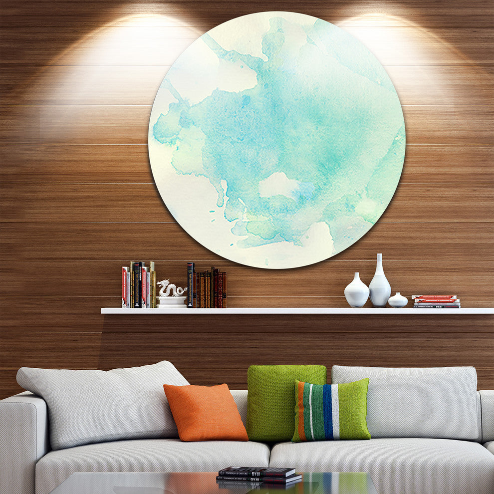 Stain Of Imagination, Abstract Round Wall Art, 23"