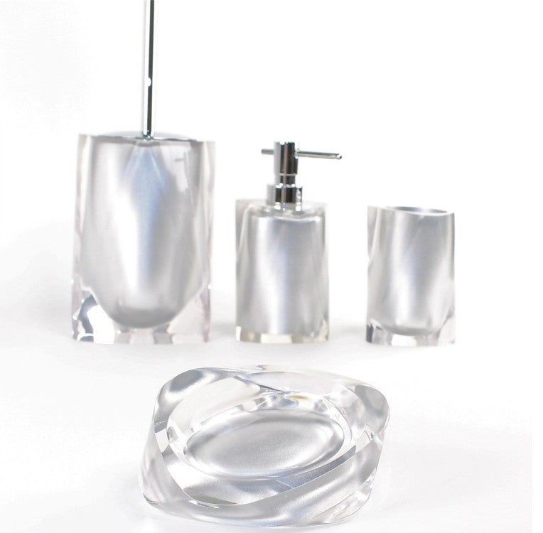 Round Countertop Soap Holder, Silver