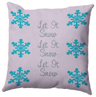 Let It Snow Accent Pillow, Light Purple, 20"x20"