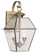 Westover Outdoor Wall Lantern, Antique Brass