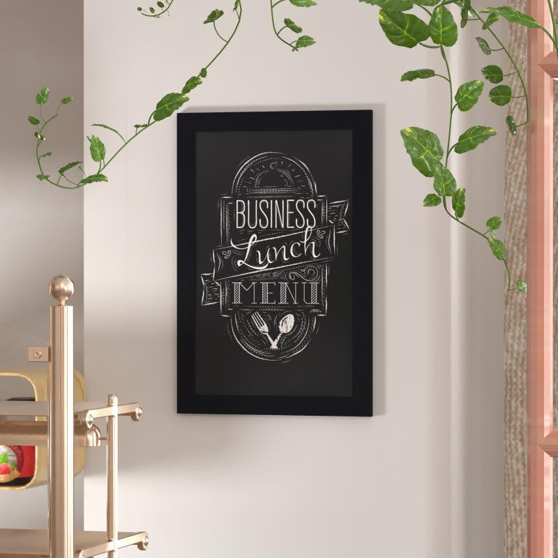 Canterbury Wall Mount Magnetic Chalkboard Sign Set-20" x 30", Black, 20" X 30"