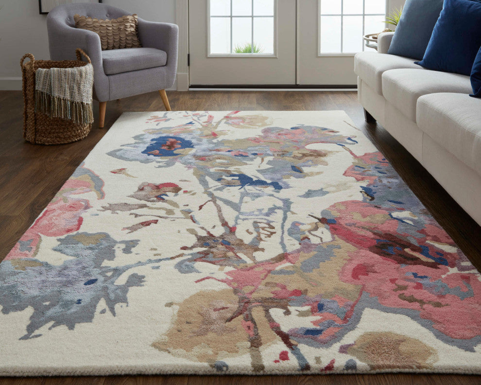 Cerelia R8865 Transitional/Casual Rug, Blue/Multi, 3'6"x5'6"