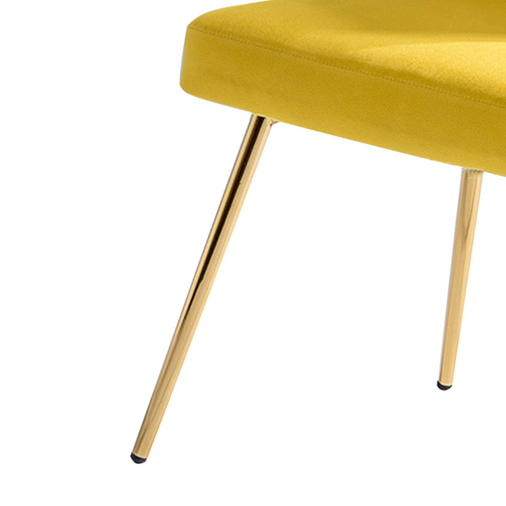 Milia Dining Chair Set of 4, Yellow