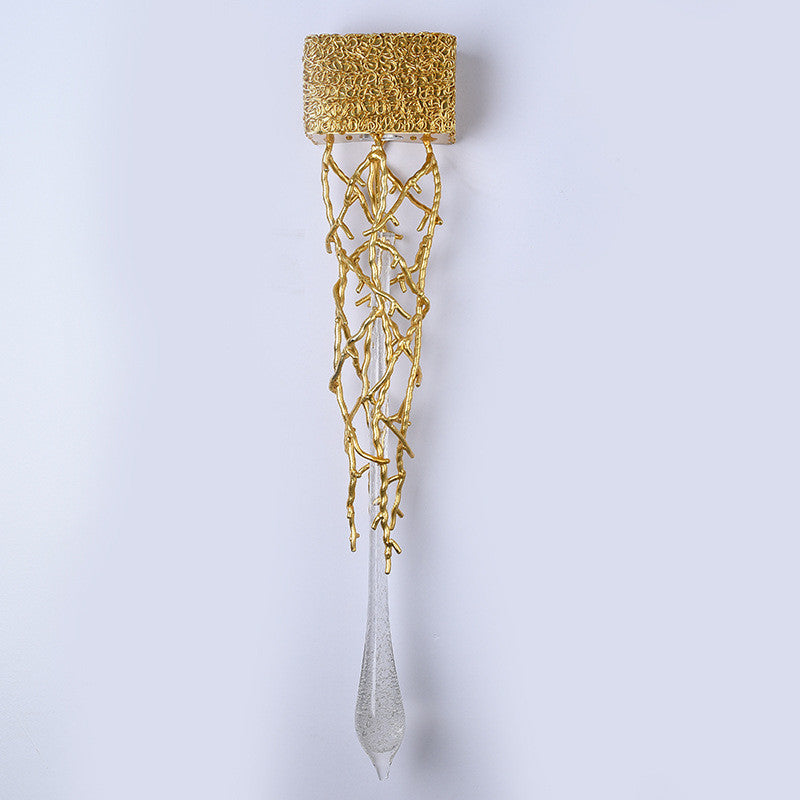 Jumilla | Creative LED Crystal Copper Wall Lamp, Copper, Warm Light