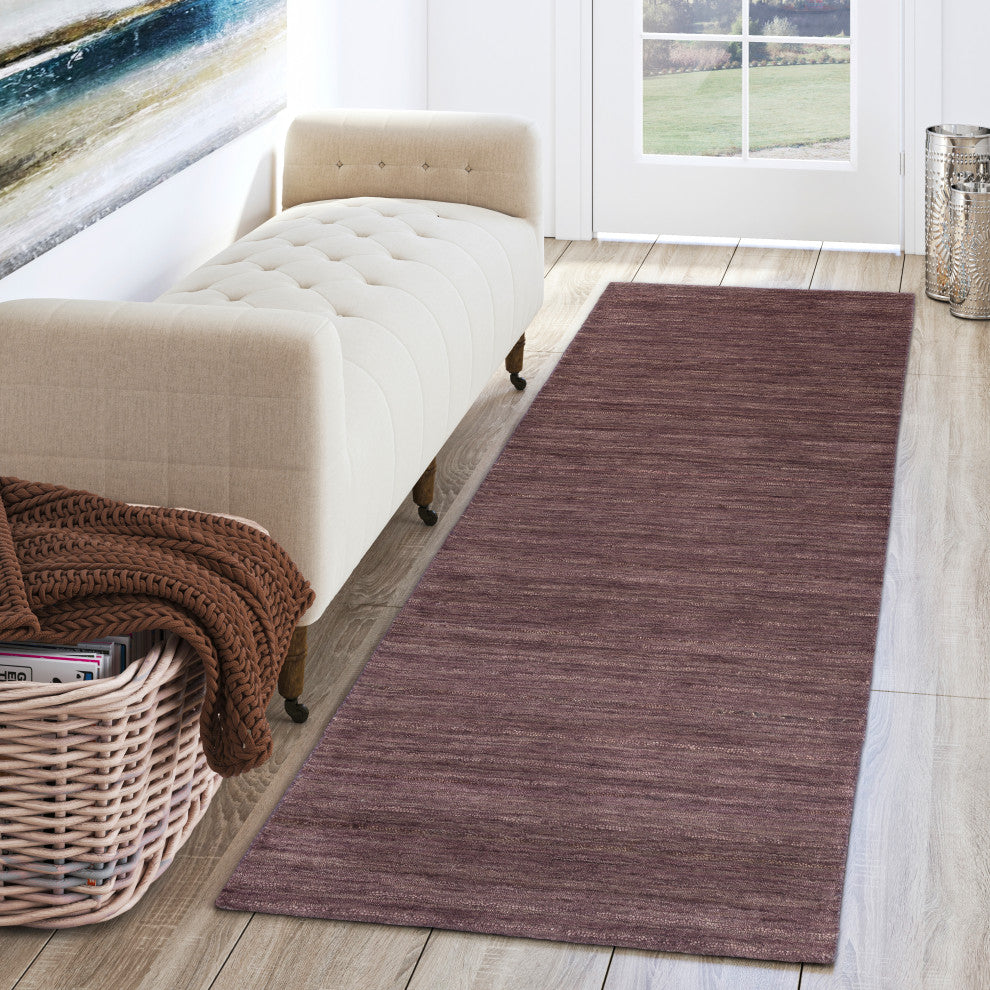 Dalyn Rafia RF100 Plum 2'6"x20' Runner Rug