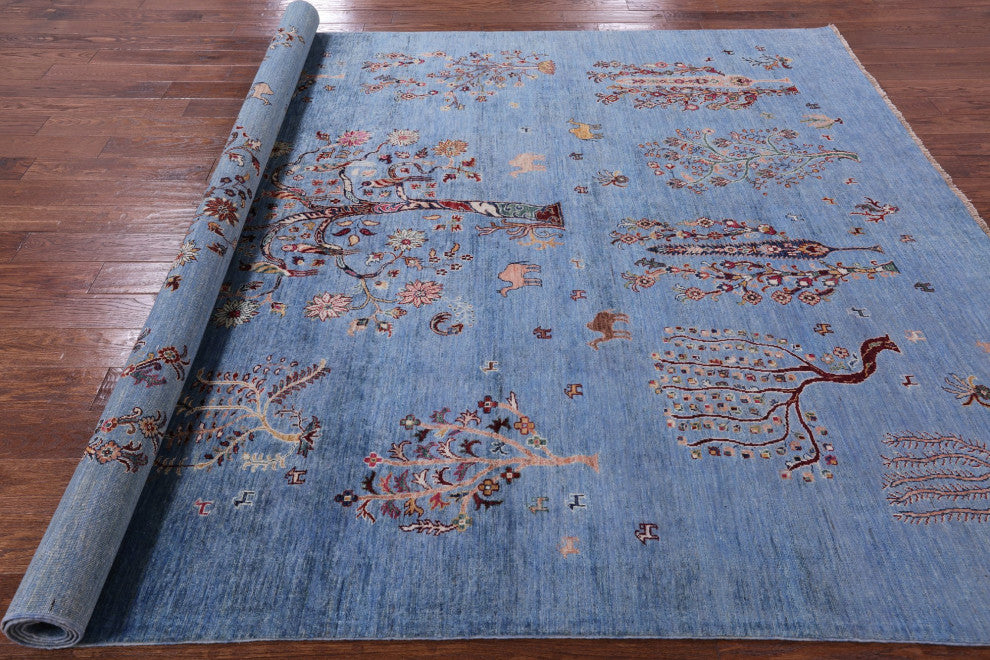 Handmade Persian Gabbeh Tribal Rug 8' 1" X 11' 2" Q7431