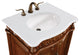 27" Single Bathroom Vanity, Antique Beige With ivory white engineered marble, Teak, Ivory White Engineered Marble Top