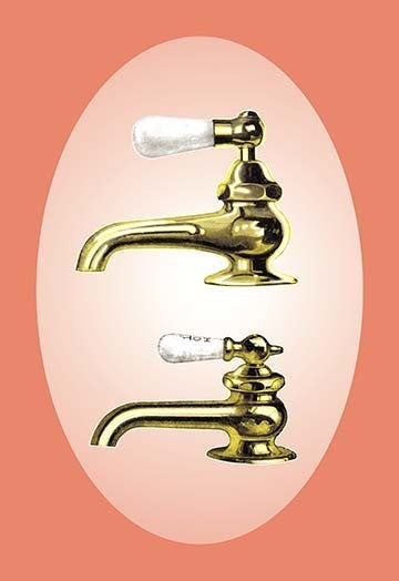 Two Faucets - Gallery Wrapped Canvas Art 28" x 42"