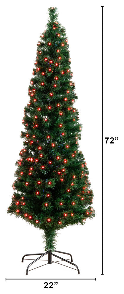 6ft. Slim Pre-Lit Fiber Optic Artificial Christmas Tree