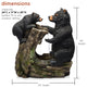 Alpine Cute and Whimsical Bear and Cub Fountain Without Light, 26" Tall