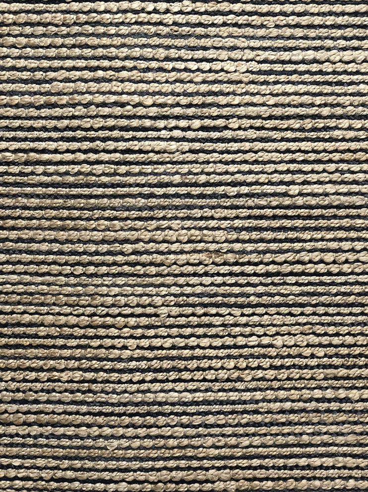 5" x 7" Deep Gray and Tan Interwoven Area Rug