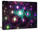 Far Bright Colorful Space Galaxy, Oversized Abstract Canvas Art Print, 60x40