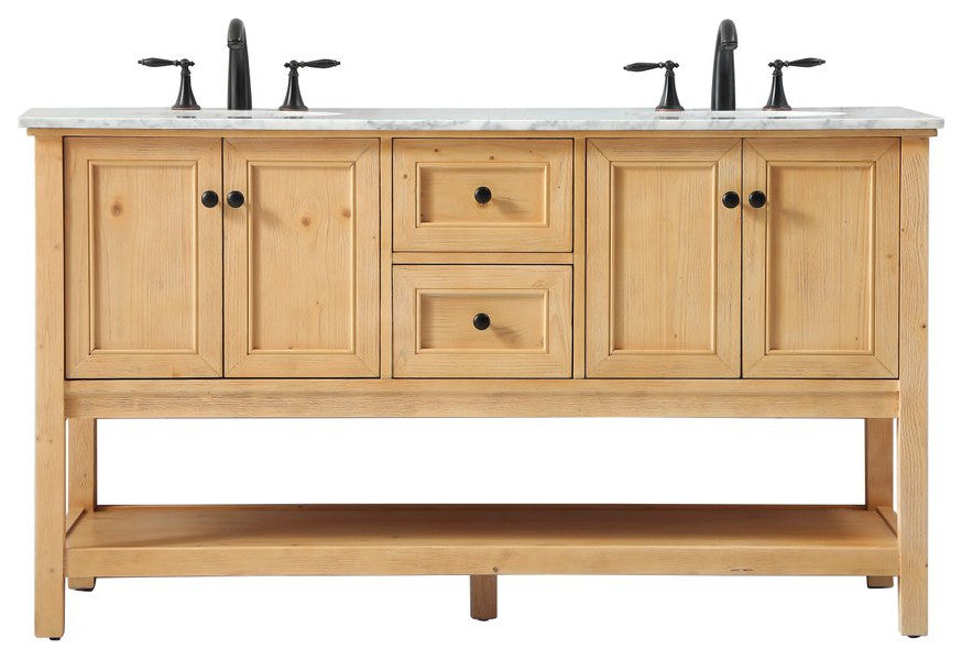 Home Living 22" Transitional Natural Wood-Light Bathroom Vanity