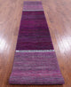 2' 8" X 21' 4" Super Savannah Gabbeh Wool and Silk Hand Knotted Runner Rug Q6881