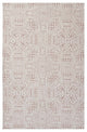 Modway Javiera Contemporary Moroccan 5'x8' Area Rug, Ivory and Cameo Rose