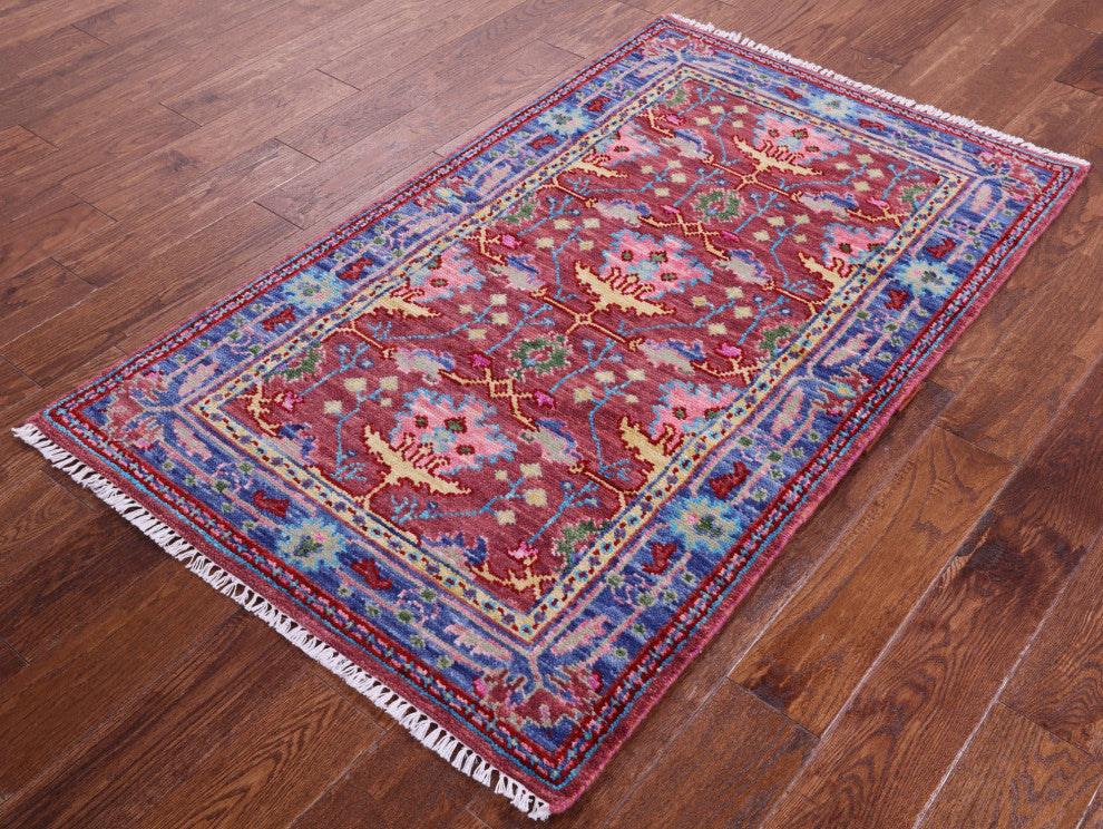 Turkish Oushak Hand Knotted Wool Rug 3' 1" X 5' 2" - Q15900