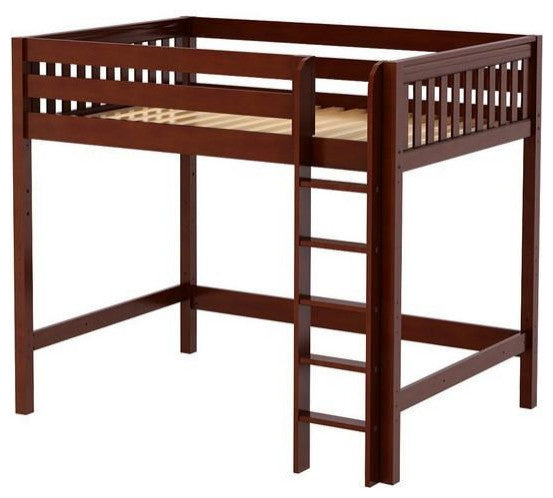 Theo Chestnut XL High Loft Beds for Teens, Extra Long Full