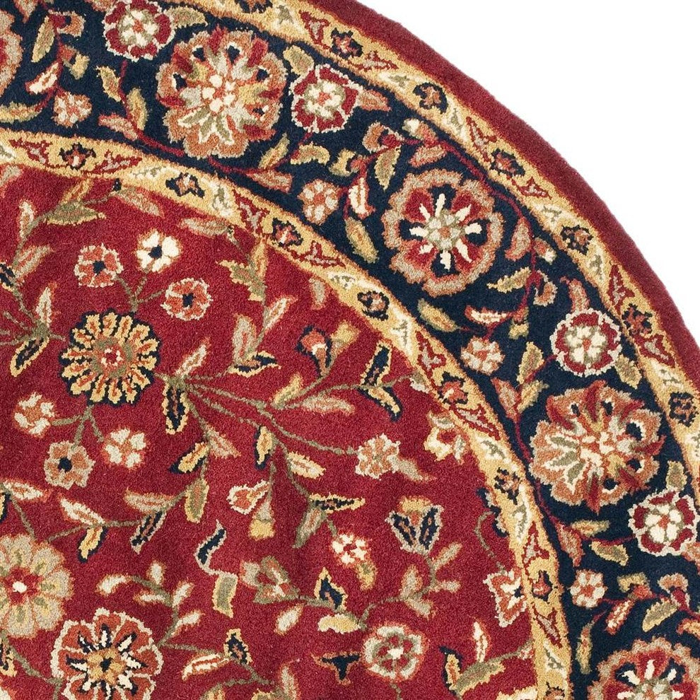 Safavieh Heritage Hg966A Red, Navy Area Rug, 8'0" X 8'0"